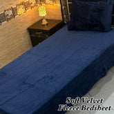 Soft Velvet Fleece Bedsheet Single Bed-632